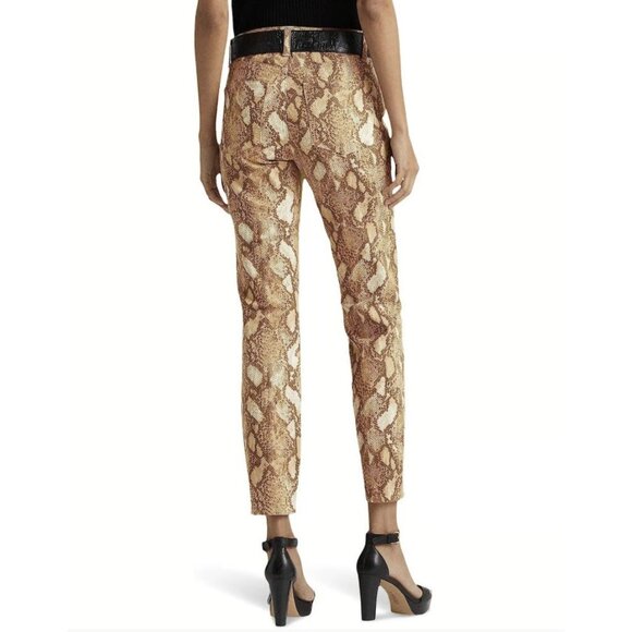 LAUREN Ralph Lauren High Rise Skinny Ankle Snake Print Jeans ( 6 ) - Picture 2 of 6